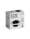 V-TAC GU10 Корпус Кръг Бяла Рамка с Черен Рефлектор - 6645 - 4
