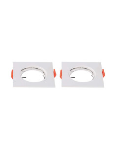 V-TAC GU10 Корпус Квадрат Бял - 6642 - Цена | LEDs4economy