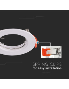V-TAC GU10 Корпус Кръг Бял - 6640 - Цена | LEDs4economy 2