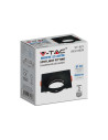 V-TAC GU10 Корпус Квадрат Черен - 6635 - 6