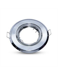 V-TAC GU10 Фитинг Кръг Хром 2бр./опаковка - 8940 - Цена | LEDs4economy