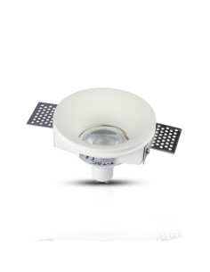 V-TAC GU10 Корпус Кръг Бял - 3697 - Цена | LEDs4economy
