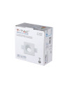 V-TAC GU10 Корпус Квадрат Бял - 3696 - 4