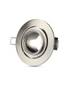 V-TAC GU10 Корпус Луна Кръг Сатен Никел Променлив Ъгъл - 3690 - 3