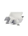 V-TAC GU10 Гипсова Отливка Квадрат Бял - 3674 - 6