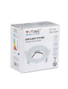 V-TAC GU10 Корпус Луна Кръг Бяла - 3642 - 8
