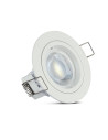 V-TAC GU10 Корпус Луна Кръг Бяла - 3642 - 2