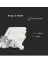 V-TAC GU10 Гипсова Отливка Квадрат Бял - 3641 - 8