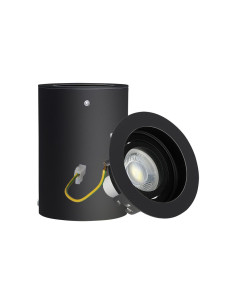 V-TAC GU10 Корпус Луна Външен Монтаж Кръг Черeн - 3628 - Цена | LEDs4economy