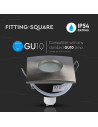 V-TAC GU10 Корпус Луна Квадрат Сатен Никел - 3616 - 6