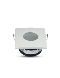 V-TAC GU10 Корпус Луна Квадрат Мат Бяла - 3615 - Цена | LEDs4economy