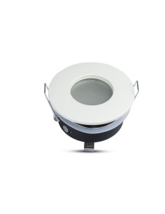 V-TAC GU10 Корпус Луна Кръг Мат ф84 Бяла - 3613 - Цена | LEDs4economy