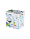 V-TAC GU10 Корпус Луна Кръг Мат ф84 Бяла - 3613 - 6