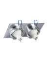 V-TAC 2*GU10 Корпус Луна Квадрат Алуминий - 3608 - 5