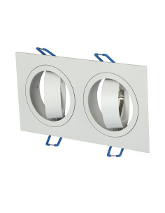 V-TAC 2*GU10 Корпус Луна Квадрат Бяла - 3607 - Цена | LEDs4economy 2
