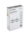 V-TAC 2*GU10 Корпус Луна Квадрат Бяла - 3607 - 5