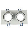 V-TAC 2*GU10 Корпус Луна Квадрат Бяла - 3607 - 6