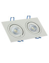 V-TAC 2*GU10 Корпус Луна Квадрат Бяла - 3607 - 7