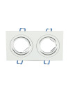 V-TAC 2*GU10 Корпус Луна Квадрат Бяла - 3607 - 10