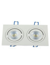 V-TAC 2*GU10 Корпус Луна Квадрат Бяла - 3607 - 12