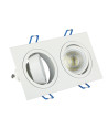 V-TAC 2*GU10 Корпус Луна Квадрат Бяла - 3607 - 14