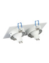 V-TAC 2*GU10 Корпус Луна Квадрат Бяла - 3607 - 15
