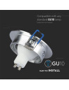 V-TAC 1*GU10 Корпус Луна Кръг Алуминий - 3600 - 5