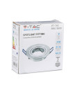 V-TAC 1*GU10 Корпус Луна Кръг Алуминий - 3600 - 8