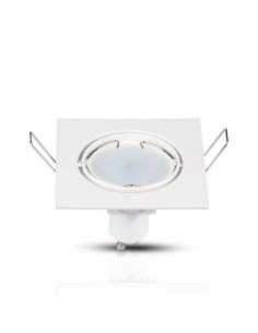 V-TAC GU10 Корпус Луна Квадрат Оринтируема Бяла - 3590 - Цена | LEDs4economy 2