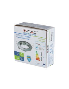 V-TAC GU10 Корпус Луна Кръг Оринтируема Хром - 3589 - Цена | LEDs4economy 2