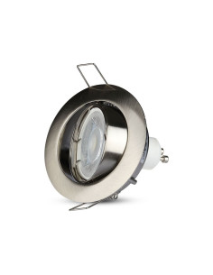 V-TAC GU10 Корпус Луна Кръг Оринтируема Сатен Никел - 3588 - Цена | LEDs4economy 2