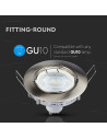 V-TAC GU10 Корпус Луна Кръг Оринтируема Сатен Никел - 3588 - 6