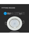 V-TAC GU10 Корпус Луна Кръг Оринтируема Бяла - 3587 - 7