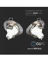 V-TAC GU10 Корпус Луна Кръг Неоринтируема Сатен Никел 2бр/кутия - 3585 - 3