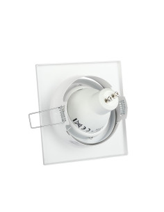 V-TAC GU10 Корпус Луна Квадрат Оринтируема Бяла - 3472 - Цена | LEDs4economy