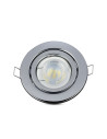V-TAC GU10 Корпус Луна Кръг Оринтируема Хром - 3471 - 3