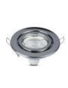V-TAC GU10 Корпус Луна Кръг Оринтируема Хром - 3471