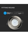 V-TAC GU10 Корпус Луна Кръг Оринтируема Сатен Никел - 3470 - 3