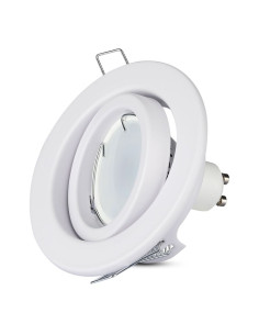 V-TAC GU10 Корпус Луна Кръг Оринтируема Бяла - 3469 - Цена | LEDs4economy 2