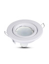 V-TAC GU10 Корпус Луна Кръг Оринтируема Бяла - 3469 - 3
