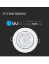V-TAC GU10 Корпус Луна Кръг Оринтируема Бяла - 3469 - 10