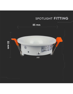 V-TAC GU10 Отливка Кръг Бяла - Цена | LEDs4economy 2