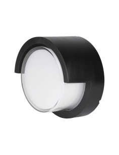 V-TAC 12W LED Стенна Лампа 3000К Черна Кръгла Полу Периферия - 218537 - Цена | LEDs4economy
