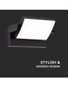 V-TAC 20W LED Стенна Лампа Черна 3000К IP65 - 2936 - 8