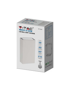 V-TAC 4W Лед Стенна Лампа Бяла 3000К - 218560 - Цена | LEDs4economy 2