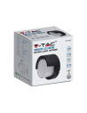 V-TAC 12W LED Стенна Лампа 4000К Черна Кръгла Полу Периферия - 218538 - 4
