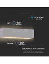 V-TAC 12W Фасаден Аплик 2 Посоки Сив 4000К IP65 - 218243 - 8