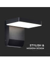 V-TAC 17W LED Стенна Лампа Черна Квадрат 3000К IP65 - 2944 - 5