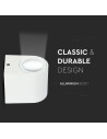 V-TAC Фасадно Тяло за Стена GU10 Кръг Бяло Тяло Една Посока IP44 - 7540 - 6