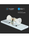 V-TAC Фасаден Аплик GU10 Сатен Никел 2W IP44 - 7512 - 6